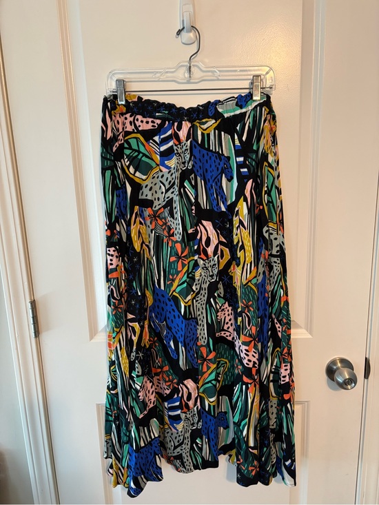 Anthropologie Dresses & Skirts - Anthropologie Multicolor Abstract Animal-Cat Print Size Medium Maxi Skirt NWT